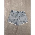 PacSun  Vintage High Rise Distressed Denim Shorts Size 26 Button Fly Photo 5