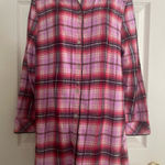 Victoria's Secret  Pink and Red Plaid Nightshirt Size Large Photo 0