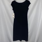 Karen Kane NWT  WO SIZE SMALL Black Mini Dress  Beaded Around top and Hem Detail Photo 8