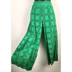 Ottod'Ame Green Eyelet Palazzo Pants Wide Leg Cutout Detail w/ Bloomers Size 8 Photo 1