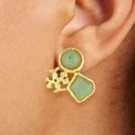 Tory Burch NWOT  Roxanne Cluster Stud Earring Mint Photo 5