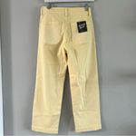 Siena High Rise Crop Wide Leg Jeans. Pale Yellow. Size 26 Yellow Photo 1