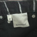 Reformation  Dixie sulu stripe high rise cut off denim jean shorts Photo 7