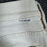 MOTHER The Mid Rise Dazzler Crop Jeans Womens Size 30 Off White Straight Leg Zip Photo 5