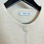 Mango  Sleeveless Tweed Jumpsuit in Cream Size Small Photo 4