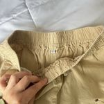 Womens Sportswear Tan Yellow Beige Shorts Floral Flowers Sunflowers Size L Photo 4