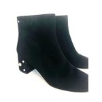 Kate Spade Taraji Faux Pearl Suede Block Heel Booties Black 9 Women Ankle Boots Photo 9