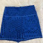 Aerie Offline Goals Shortie Shorts – Blue Pattern, XL Photo 0
