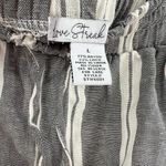 Love Streak linen rayon blend large striped joggers gray white lightweight beach Photo 4