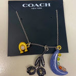 Coach  Jet Flower Charm Necklace #C7190 Photo 0