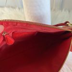 Coach  Red Embossed Leather Handbag Photo 5