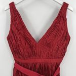 Alexis  Marilou Crinkle Burgundy Red Mini Dress Size Large NWT (Broken Zipper)‎ Photo 3