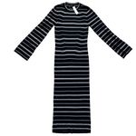 J.Crew Knit Ribbed Bodycon Sweater Midi Dress Mixed Striped Size Small Photo 6