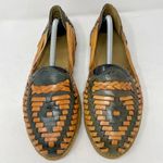 Colorful Leather Huaraches Size MX 5 US 7.5 Women Sandals Green Tan Photo 1