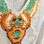 New Floriday White Long Sleeve Kaftan Style Maxi Dress Sz L Size L Photo 3