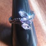 Moroccan Rose and Mozambique Garnet Trinity Twilight Sterling Silver Ring Photo 2