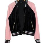 Juicy Couture  Black Label Vintage Size S Black Pink Velour Snap Up Velour Jacket Photo 5