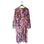 Misook Floral Pleated Dress Pink Sz XL NWT Photo 2