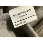 Burberry London Women's Gray Hooded Wool Duffle Coat Sz 14 Photo 11