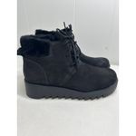 Eileen Fisher  Women's Kenille Shearling Trim Wedge Bootie in Black. 8.5 NWOT Photo 3