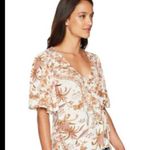 Lucky Brand  Printed Floral Wrap Top Photo 5