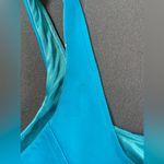 Amanda Uprichard  Cropped Leather Looking Top Turquoise‎ Size Small Photo 6