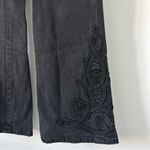 Ralph Lauren Vintage Lauren  Black Mid Rise Flare Celtic Knot Embroidered Jeans 6 Photo 3