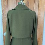 Sophie Rue Classic Lightweight Belted Lightweight Olive Green Trench Coat~XL Photo 11