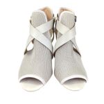 joe's jeans  Women's Mesh Peep‎ Toe Cross Strap Buckle Heel Sandal Size 9M Photo 2