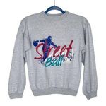 Vintage Street Ball Basketball Gray Crew Neck Pullover Sweatshirt Photo 0