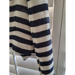 BCBGeneration  Size S Womens Blue White Stripe Zip Blazer Jacket Photo 2