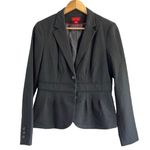 Elle  Women's Blazer Black Size 6 Button Front Work Wear Photo 0