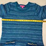 Lilly Pulitzer Beckington Sweaterdress Blue Grotto Metallic Tweed LG #131 Photo 13