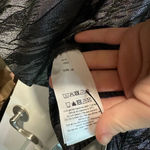 Ganni  Metallic Jacquard Brocade Puff Sleeve Top, Black Size 36 Photo 3