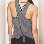 Athleta  | Essence Texture Tie Back Tank Top Ribbed Gray Size XXS Photo 10