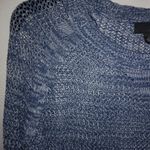 a.n.a .  L Blue White Cotton String Knit Pullover Top Photo 1