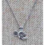 Disney Vintage Sterling 925 Mickey Mouse Earrings and Box Chain Necklace Set Photo 7