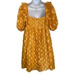 Storia  Unforgettable Golden Sunrise Textured Babydoll Dress‎ Small Photo 5