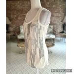 Ann Taylor NWT Tank Top Sequin Cream Silver Knit Back M Party Cocktail Elegant Photo 5