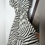 H&M  Zebra Print Midi Dress Size M Photo 3