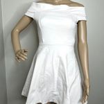 Lulus  White Season of Fun Off the Shoulder Skater Dress Photo 8