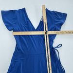 Gilli Wrap Dress Womens Small Blue Short Sleeve Flare A Photo 4
