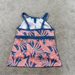 Lands' End Lands’ End Tummy Control Keyhole High Neck Tankini 14DD & Skirt Tropical Blue 14 Photo 4