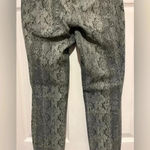 Bebe Black Snakeskin Print Black/Grey Skinny Jeans Size 27 low rise stretch Photo 5