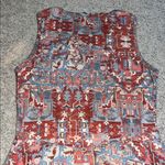 Peruvian Connection  Art Print Abstract Jersey Sleeveless Maxi Dress Rust Red XS Photo 5