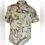 Linden Hill green, grey and yellow Hawaiian floral print camp shirt, size Large. Green Photo 1