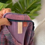 Anthropologie Pilcro Plaid Purple and Pink popover short sleeve Women's Top Photo 5