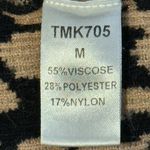 THML Leopard Print Sweatshirt Gray Contrast Sleeves Size Medium Photo 13