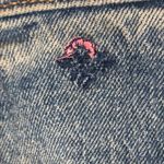 Lucky Brand  Sienna Boyfriend Jeans 4/27 Light Wash Embroidered Raw Hem Denim Photo 13