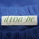 Dina Be  Royal Blue Sheer Blouse Photo 4